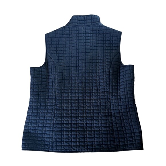 Norm Thompson Quilted Vest Snap Front Sleeveless Puffer‎ Blue Womens Size Large - Picture 2 of 10